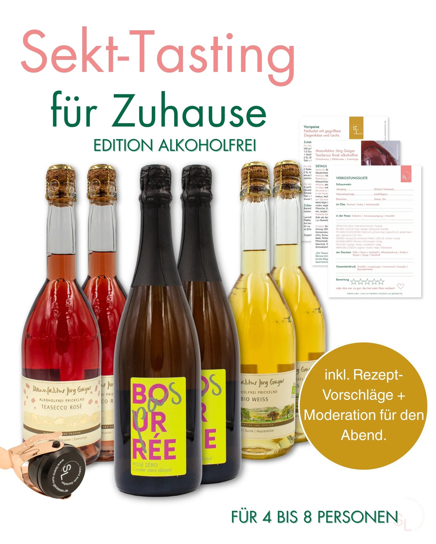 Sekt-Tasting für Zuhause - Die prickelnde Genussreise | Edition: Alkoholfrei Sekterlebnis
