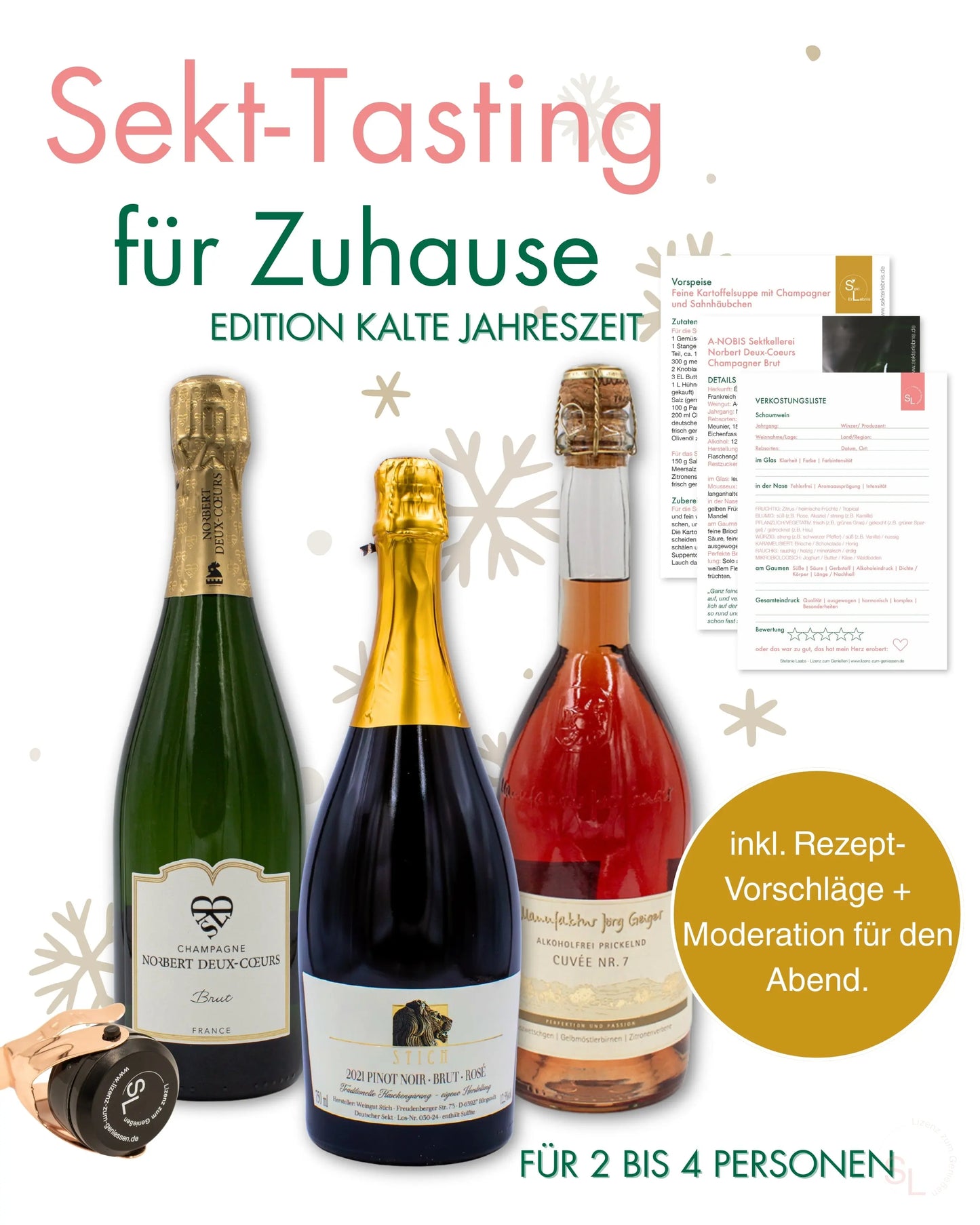 Sekt-Tasting für Zuhause - Die prickelnde Genussreise | Edition: Kalte Jahreszeit Sekterlebnis