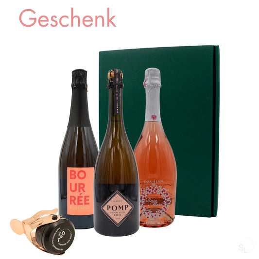 3er Rosé Sekt / Rosé Schaumwein Set Lizenz zum Genießen