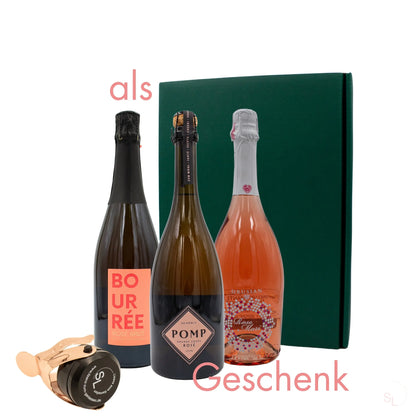3er Rosé Sekt / Rosé Schaumwein Set Lizenz zum Genießen