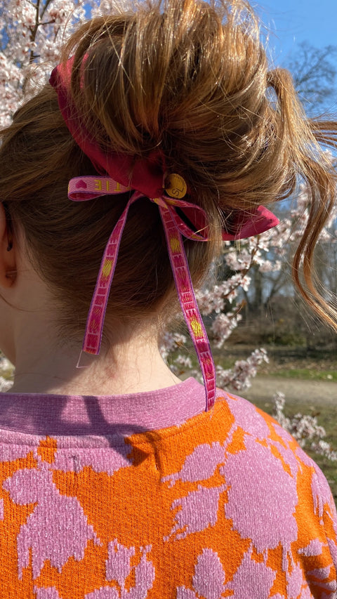 Haargummi/Zopfgummi in Himbeere, BESTIE. Lizenz zum Genießen