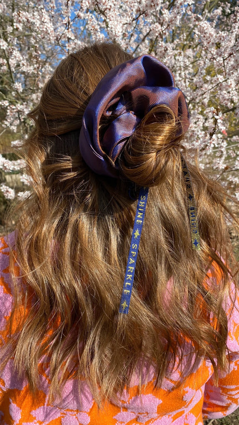 Haargummi/Zopfgummi in dunkelblau, SHINE & SPARKLE Lizenz zum Genießen