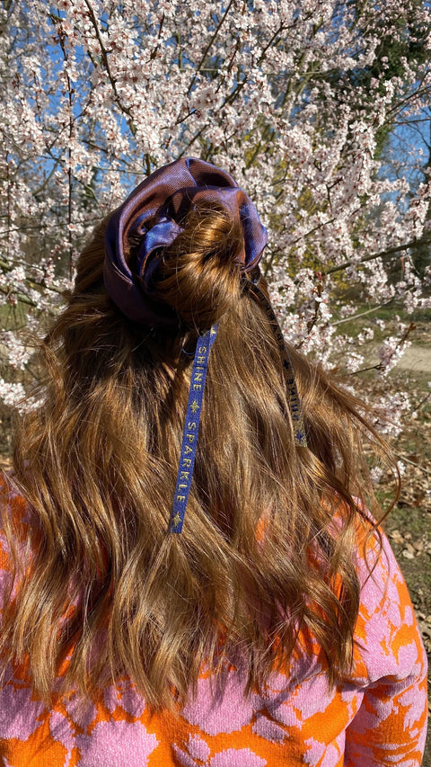 Haargummi/Zopfgummi in dunkelblau, SHINE & SPARKLE Lizenz zum Genießen