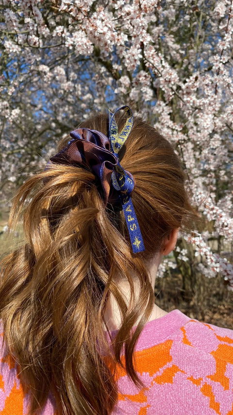 Haargummi/Zopfgummi in dunkelblau, SHINE & SPARKLE Lizenz zum Genießen