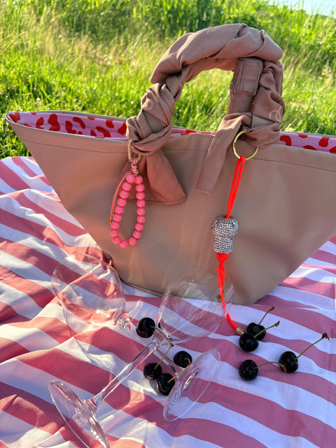 Rosé Lover - Design-Handtasche aus italienischem Weinleder Sekterlebnis