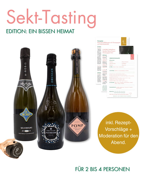 Sekt-Tasting Paket - Die prickelnde Genussreise | Edition: Ein Bissen Heimat
