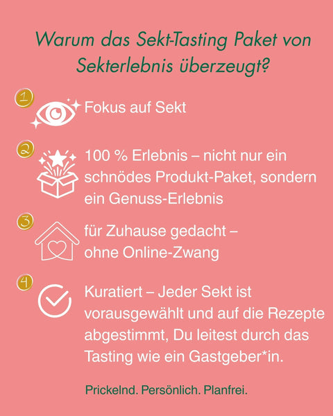 Sekt-Tasting für Zuhause - Die prickelnde Genussreise | Edition: Alkoholfrei Sekterlebnis