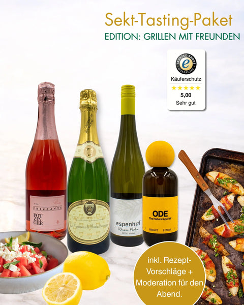 Sekt-Tasting Paket - Die prickelnde Genussreise | Edition: Grillen mit Freunden Sekterlebnis