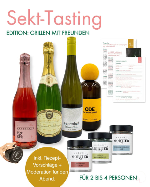 Sekt-Tasting Paket - Die prickelnde Genussreise | Edition: Grillen mit Freunden Sekterlebnis