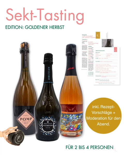 Sekt-Tasting für Zuhause - Die prickelnde Genussreise | Edition: Goldener Herbst Sekterlebnis