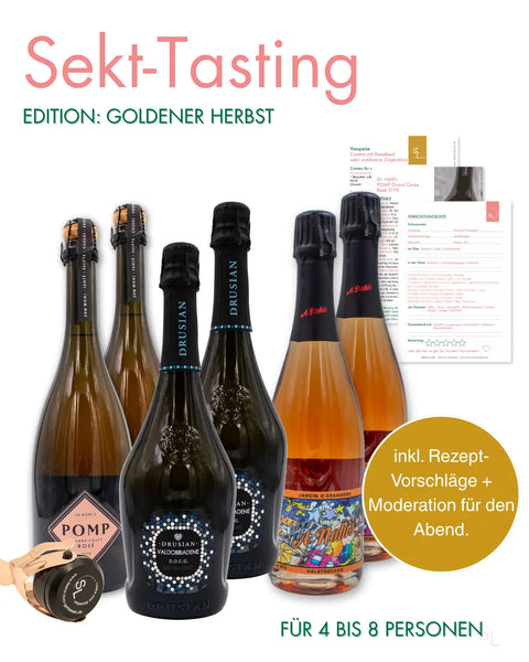 Sekt-Tasting für Zuhause - Die prickelnde Genussreise | Edition: Goldener Herbst Sekterlebnis