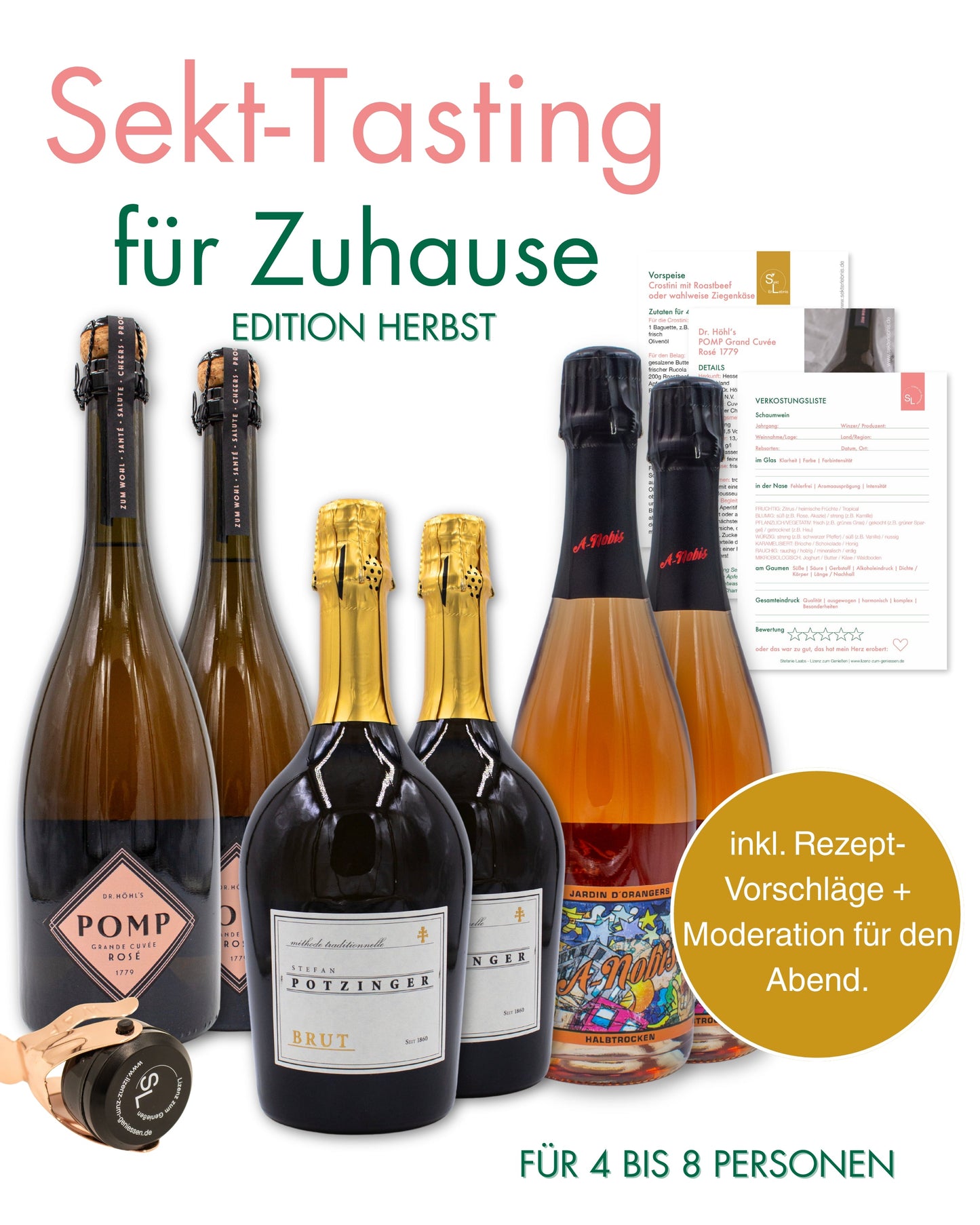 Sekt-Tasting für Zuhause - Die prickelnde Genussreise | Edition: Herbst