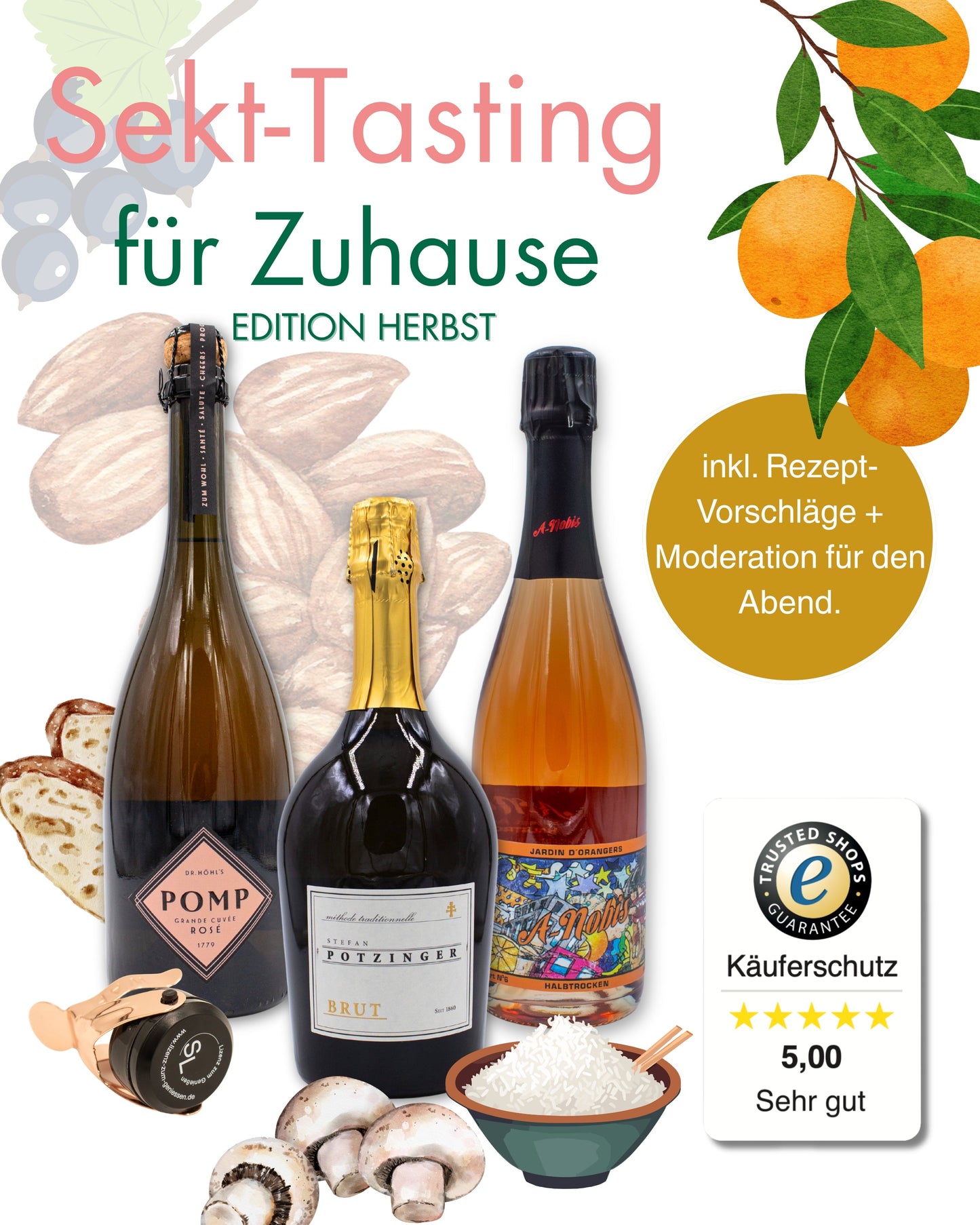 Sekt-Tasting für Zuhause - Die prickelnde Genussreise | Edition: Herbst