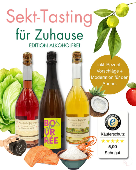 Sekt-Tasting für Zuhause - Die prickelnde Genussreise | Edition: Alkoholfrei Sekterlebnis