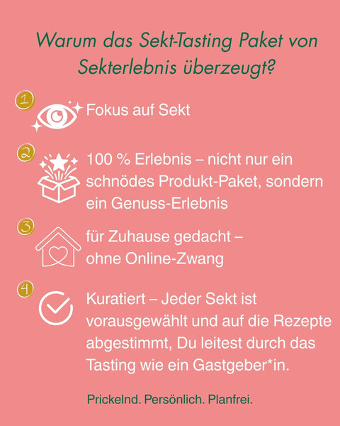 Sekt-Tasting für Zuhause - Die prickelnde Genussreise | Edition: Alkoholfrei Sekterlebnis