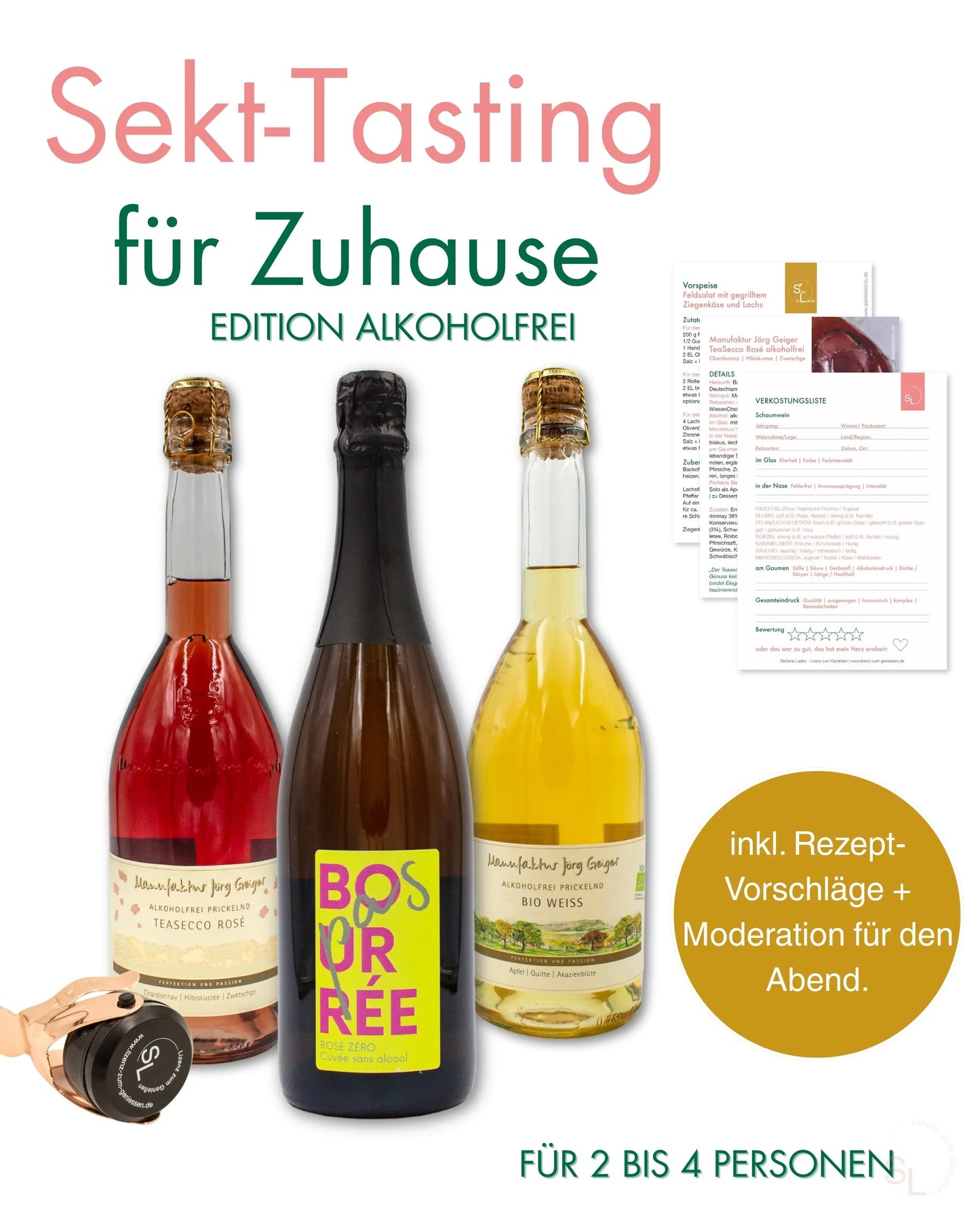 Sekt-Tasting für Zuhause - Die prickelnde Genussreise | Edition: Alkoholfrei Sekterlebnis