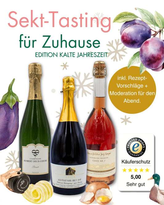 Sekt-Tasting für Zuhause - Die prickelnde Genussreise | Edition: Kalte Jahreszeit Sekterlebnis