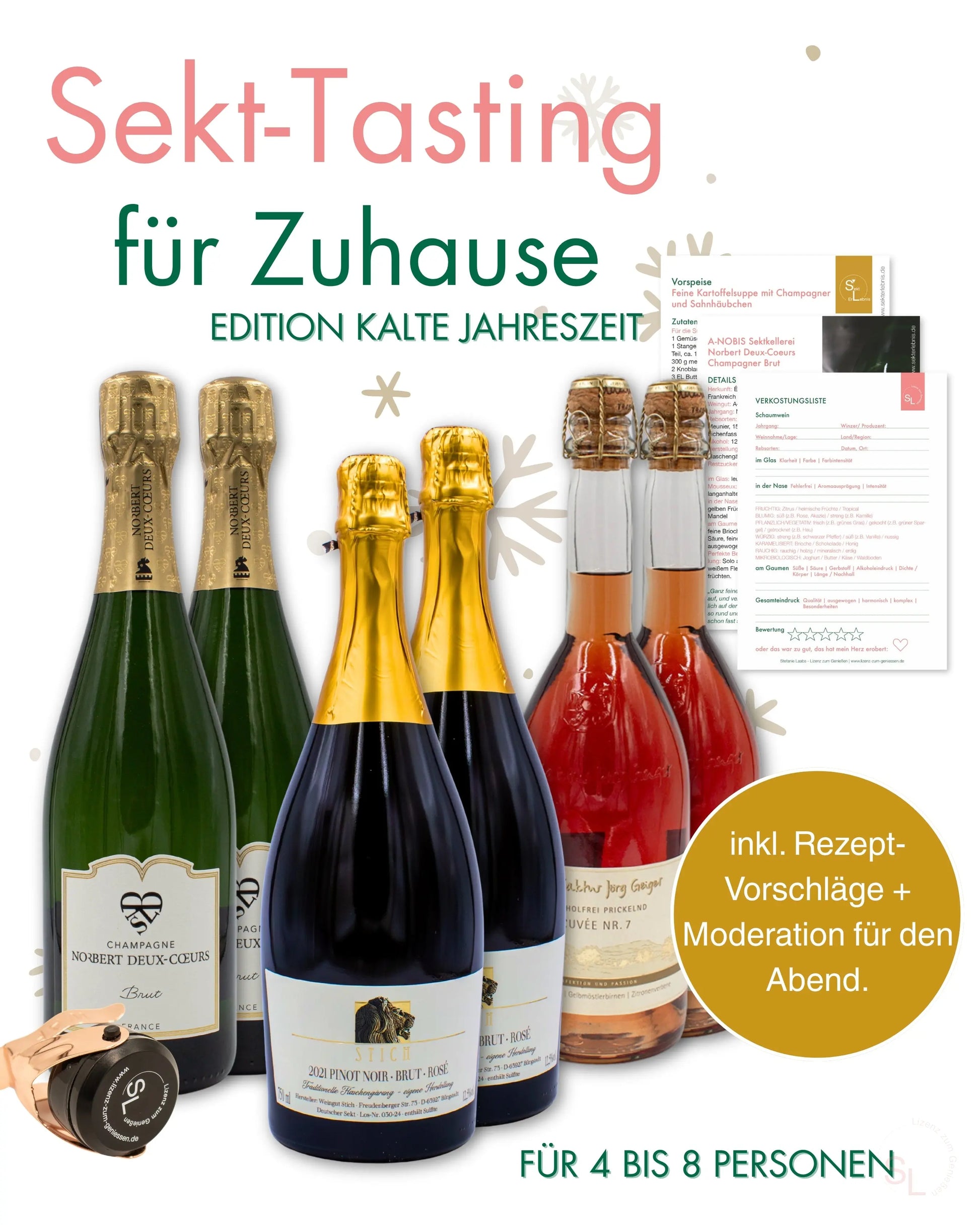 Sekt-Tasting für Zuhause - Die prickelnde Genussreise | Edition: Kalte Jahreszeit Sekterlebnis
