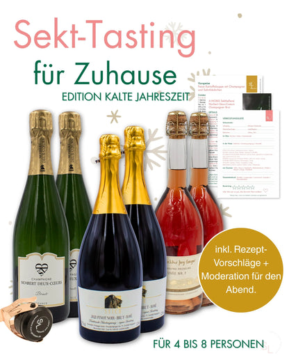 Sekt-Tasting für Zuhause - Die prickelnde Genussreise | Edition: Kalte Jahreszeit Sekterlebnis