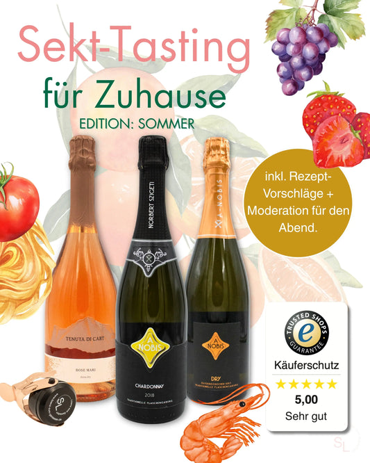 Sekt-Tasting für Zuhause - Die prickelnde Genussreise | Edition: Sommer Sekterlebnis