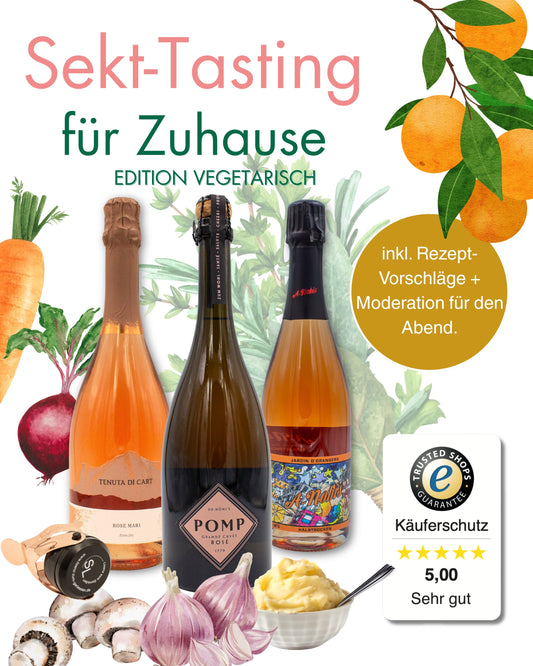 Sekt-Tasting für Zuhause - Die prickelnde Genussreise | Edition: Vegetarisch