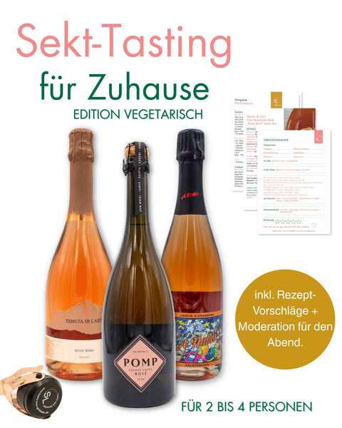 Sekt-Tasting für Zuhause - Die prickelnde Genussreise | Edition: Vegetarisch