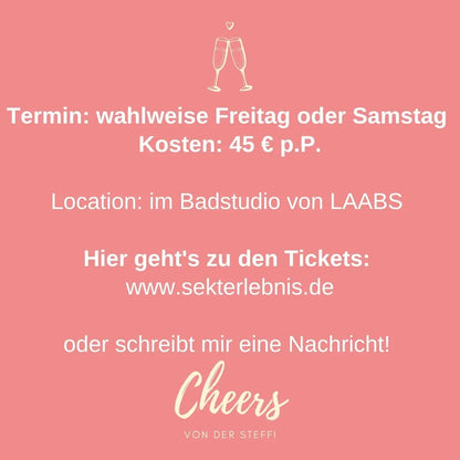 Sektverkostung Sekt & Mode in Potsdam ab 6 Personen Lizenz zum Genießen